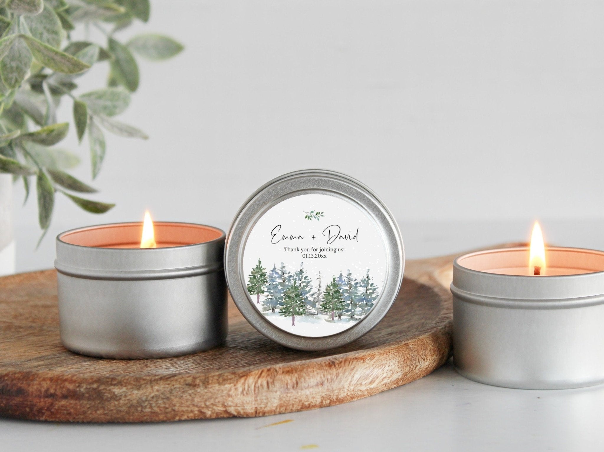 Winter Wedding Tins - Set Of 10 - The Dancing Wick