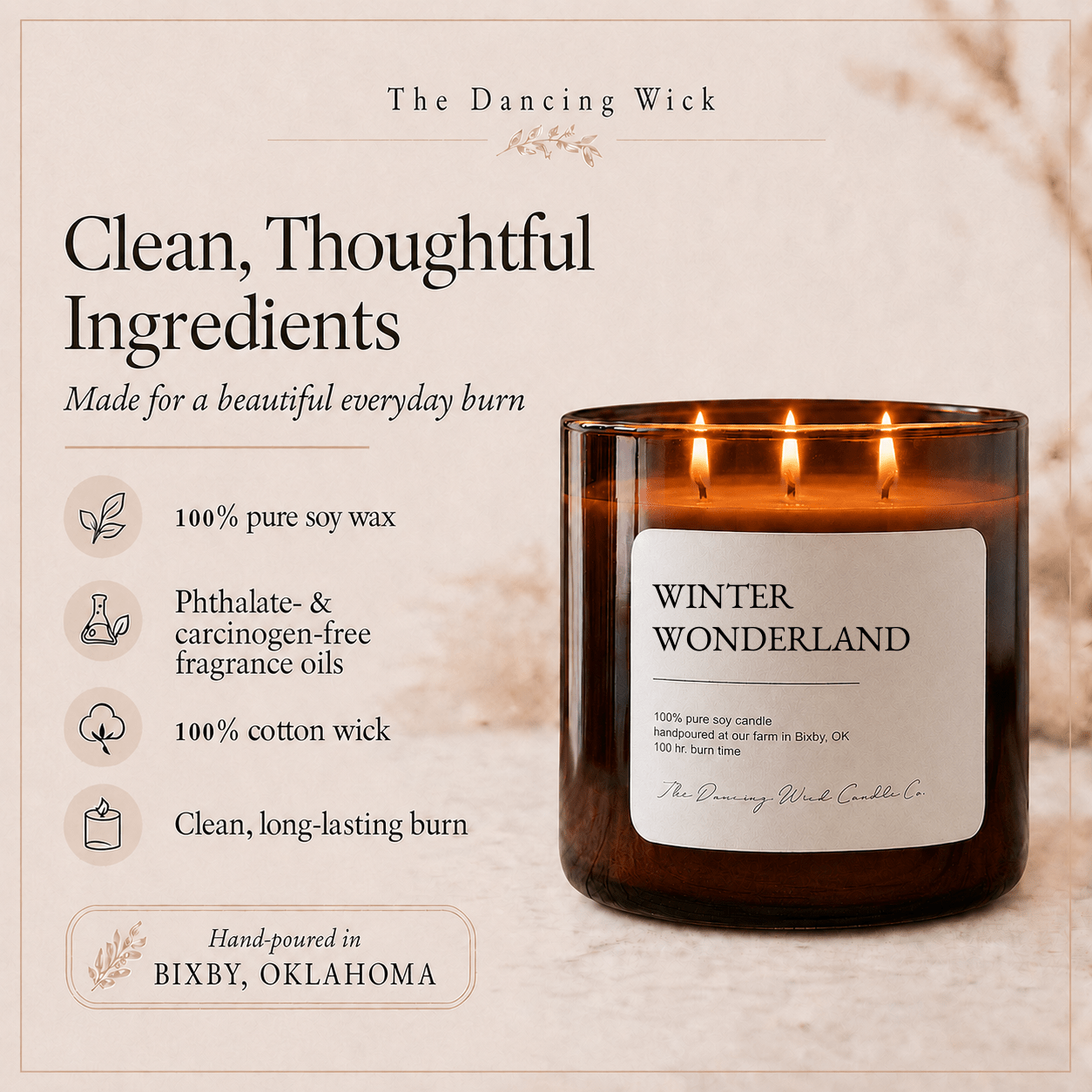 Winter Wonderland - 3 Wick Everyday Tumbler Candle - The Dancing Wick