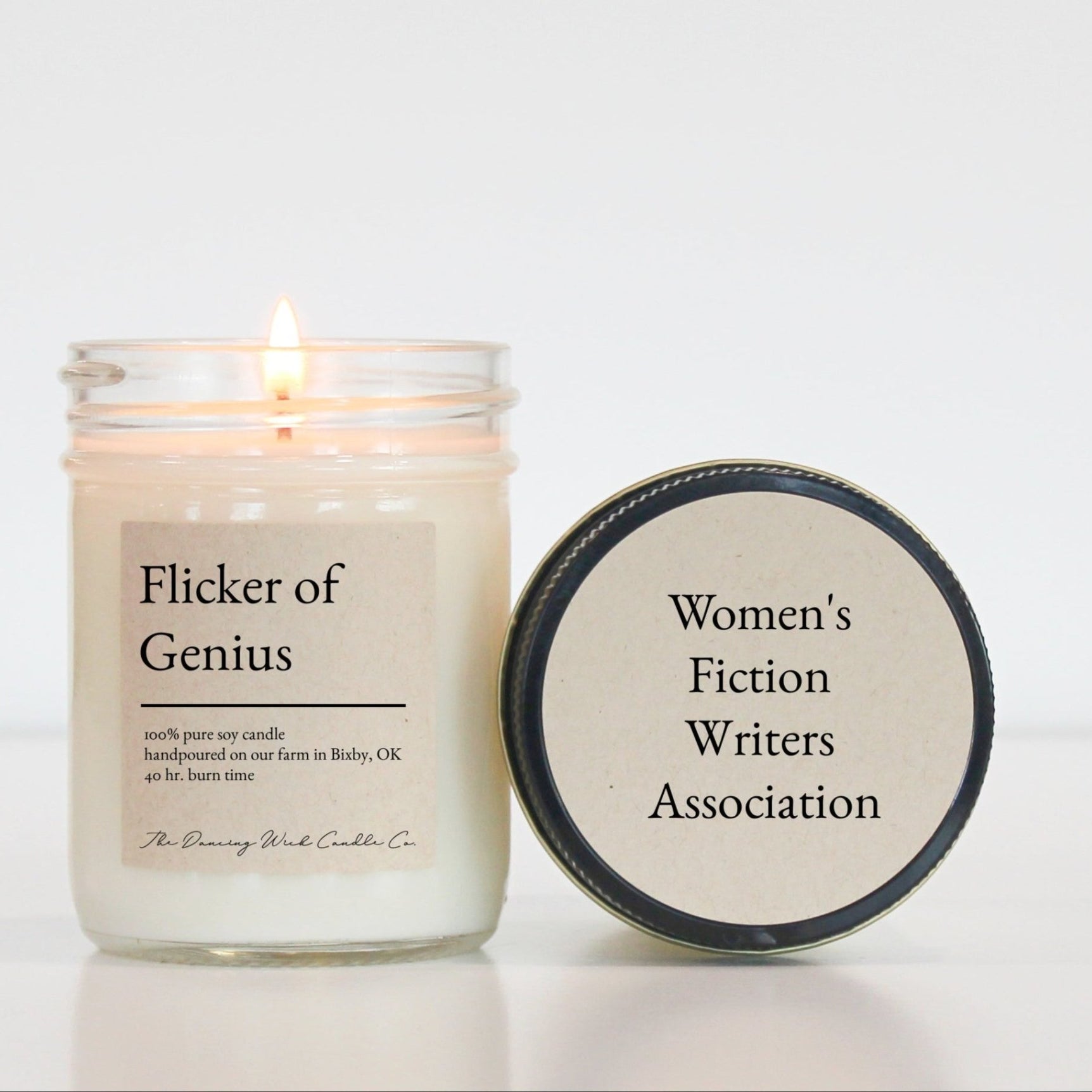 Women's Fiction Writers Association / Personalized Book Candle - The Dancing Wick