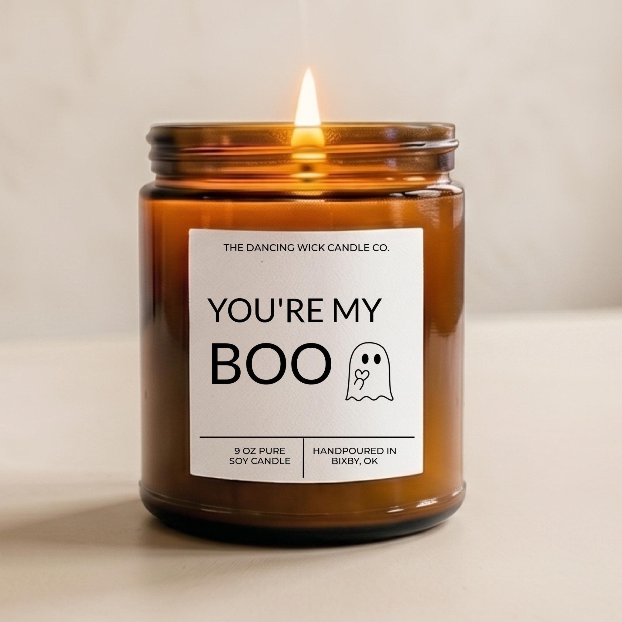 You’re My Boo Halloween Amber Candle - The Dancing Wick