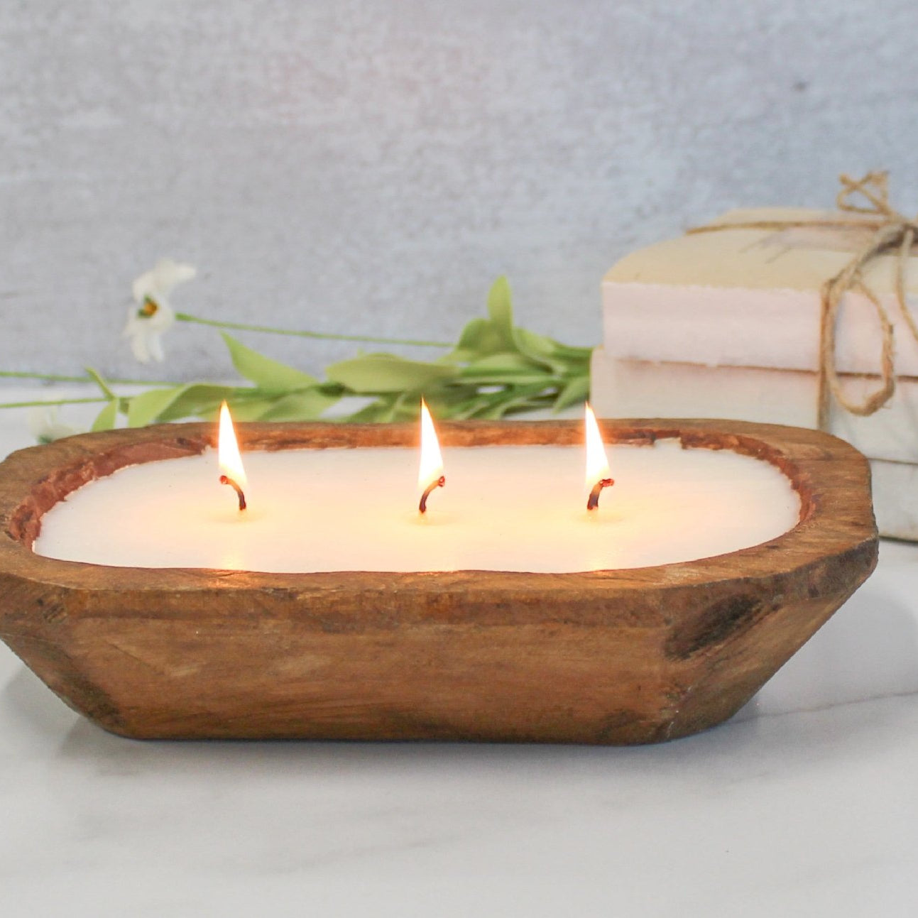 3 Wick Bread Bowl Soy Candle - The Dancing Wick