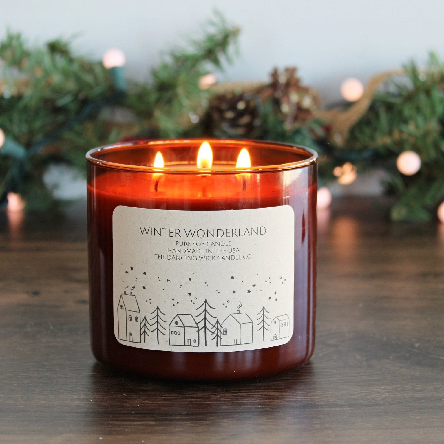 3 Wick Christmas Tumbler Candle - The Dancing Wick