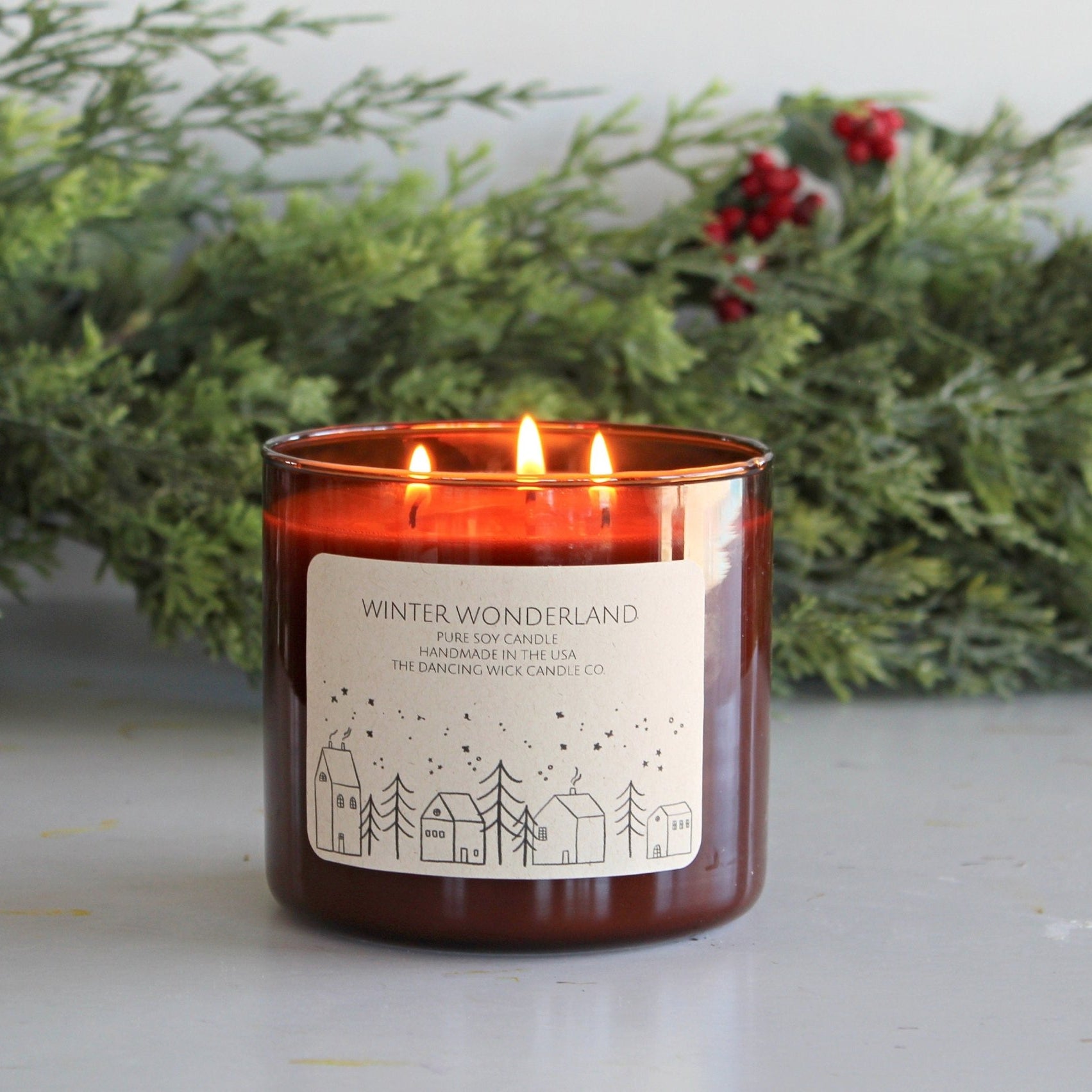 3 Wick Christmas Tumbler Candle - The Dancing Wick