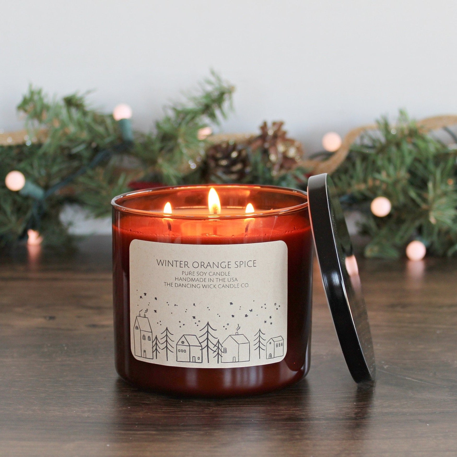 3 Wick Christmas Tumbler Candle - The Dancing Wick