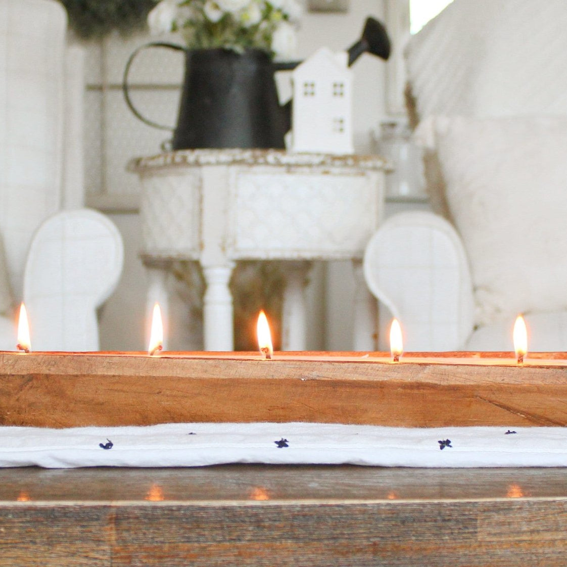 5 Wick Wood Bowl Soy Candle - The Dancing Wick