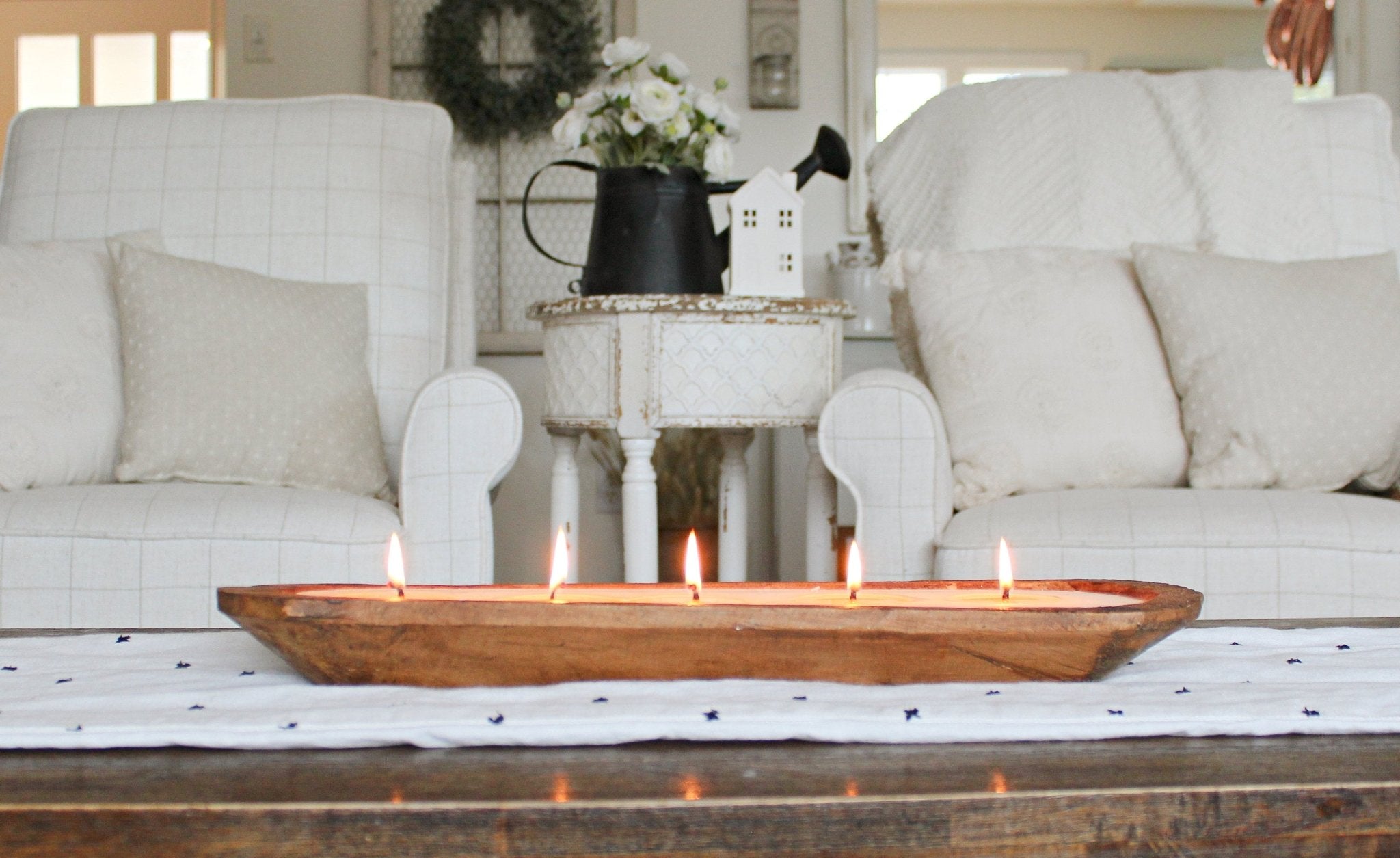 5 Wick Wood Bowl Soy Candle - The Dancing Wick