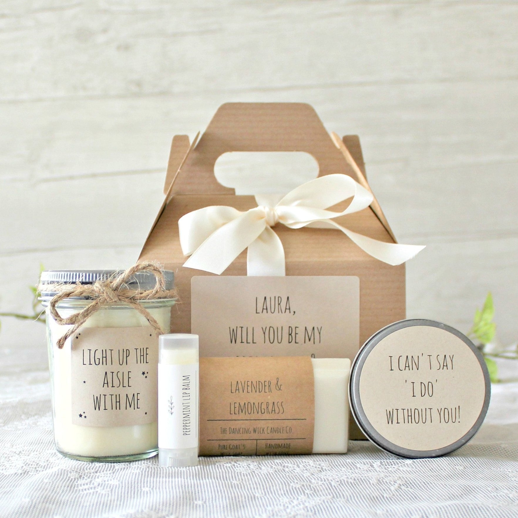 Bridesmaid Proposal Box - Light Up the Aisle - The Dancing Wick