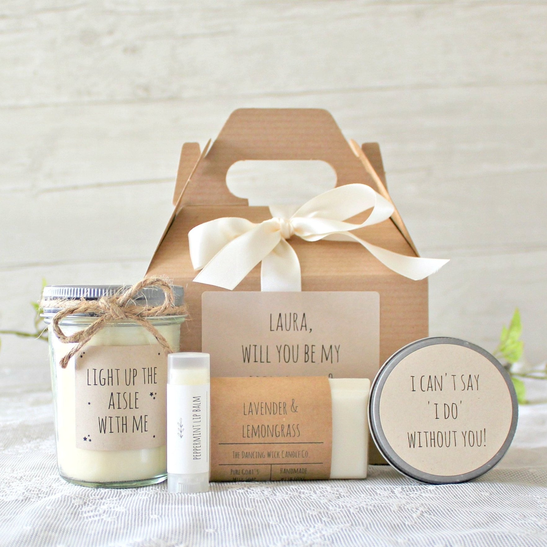 Bridesmaid Proposal Box - Light Up the Aisle - The Dancing Wick