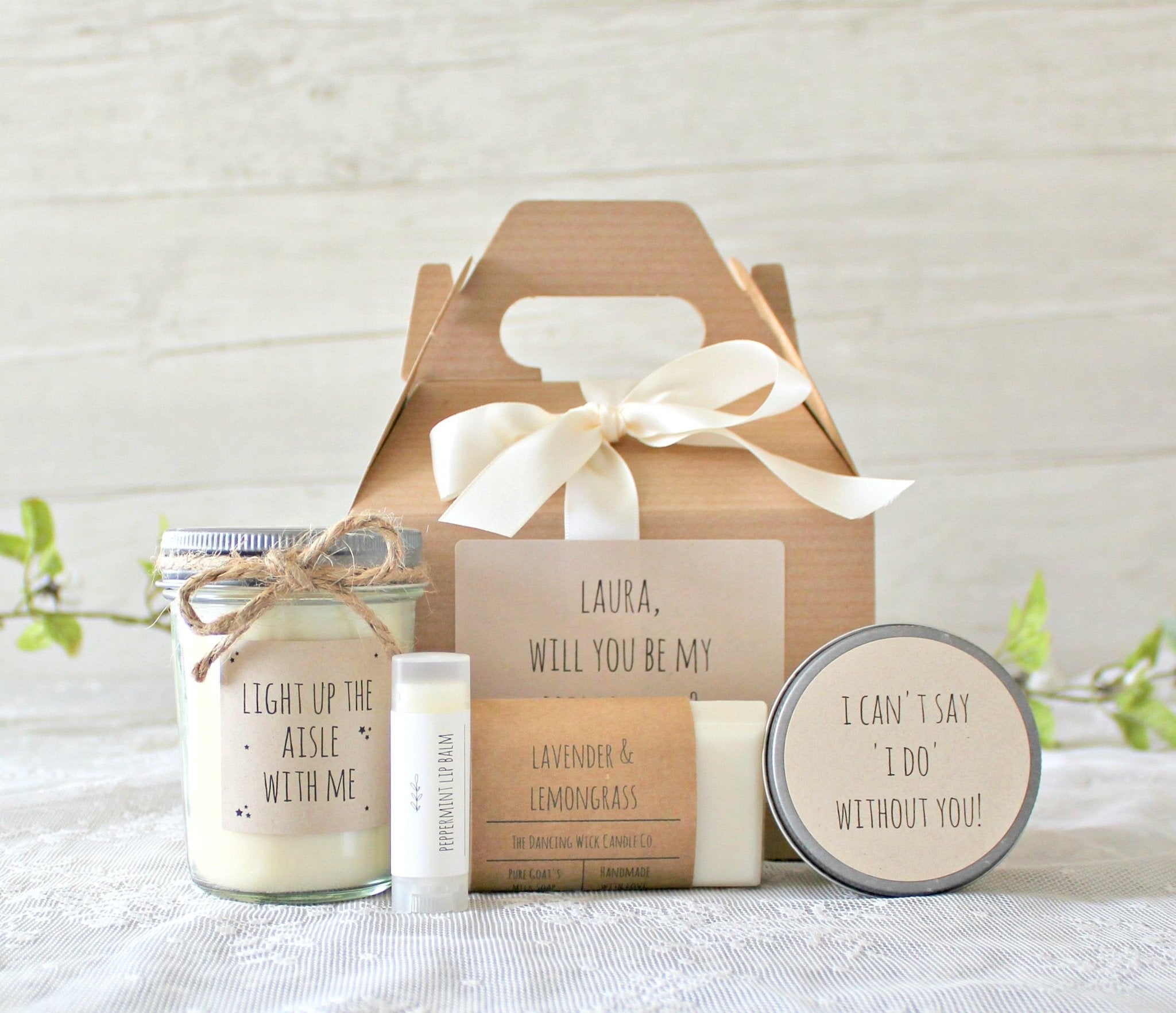 Bridesmaid Proposal Box - Light Up the Aisle - The Dancing Wick