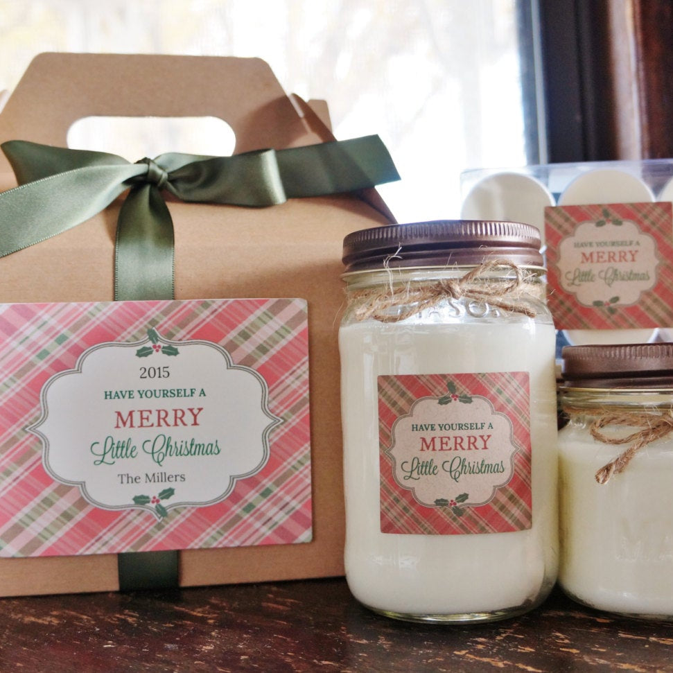 Candle Plaid Christmas Gift Set - The Dancing Wick