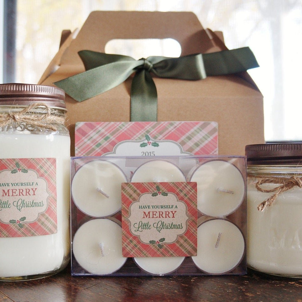 Candle Plaid Christmas Gift Set - The Dancing Wick