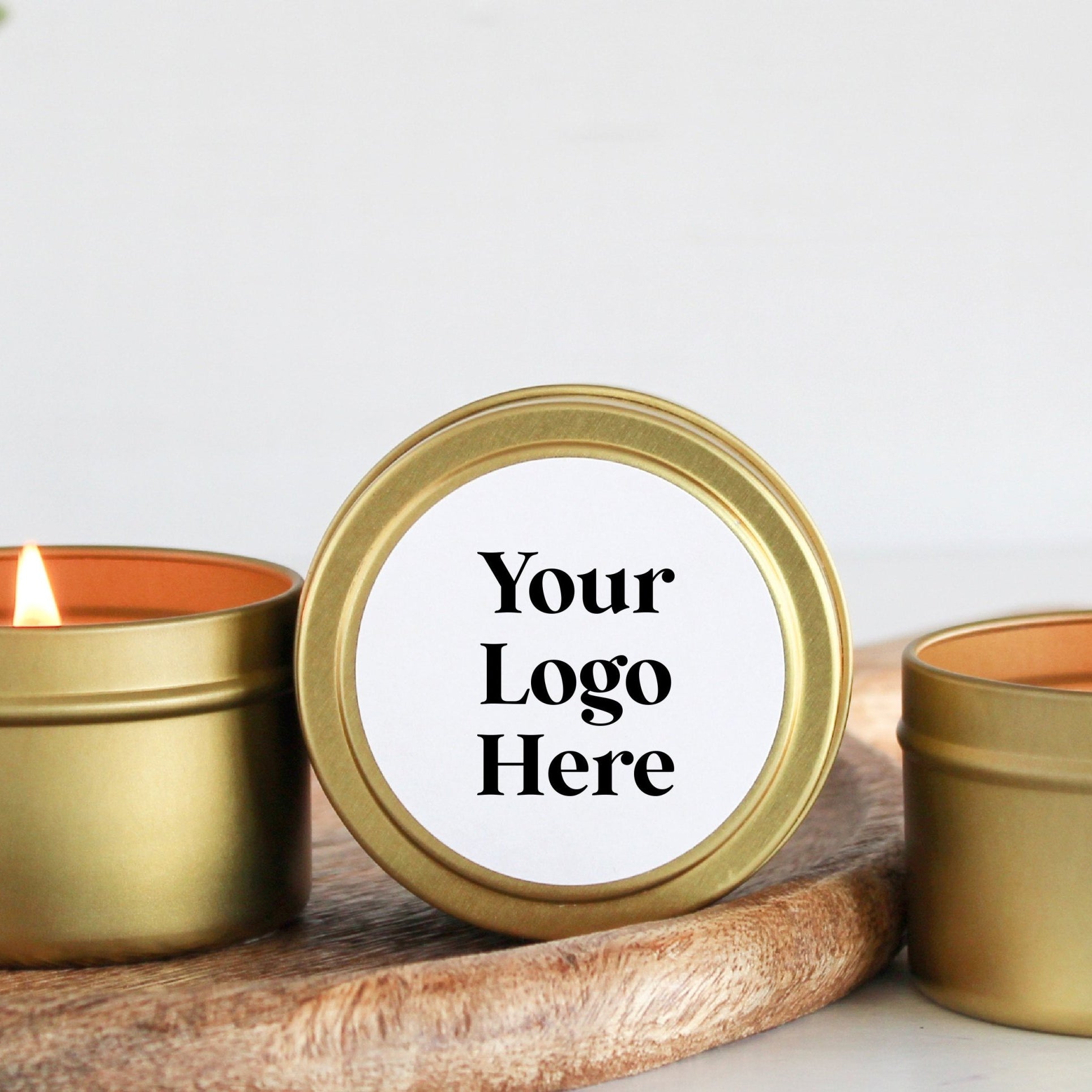 Corporate Logo Tins - Set of 10 - The Dancing Wick
