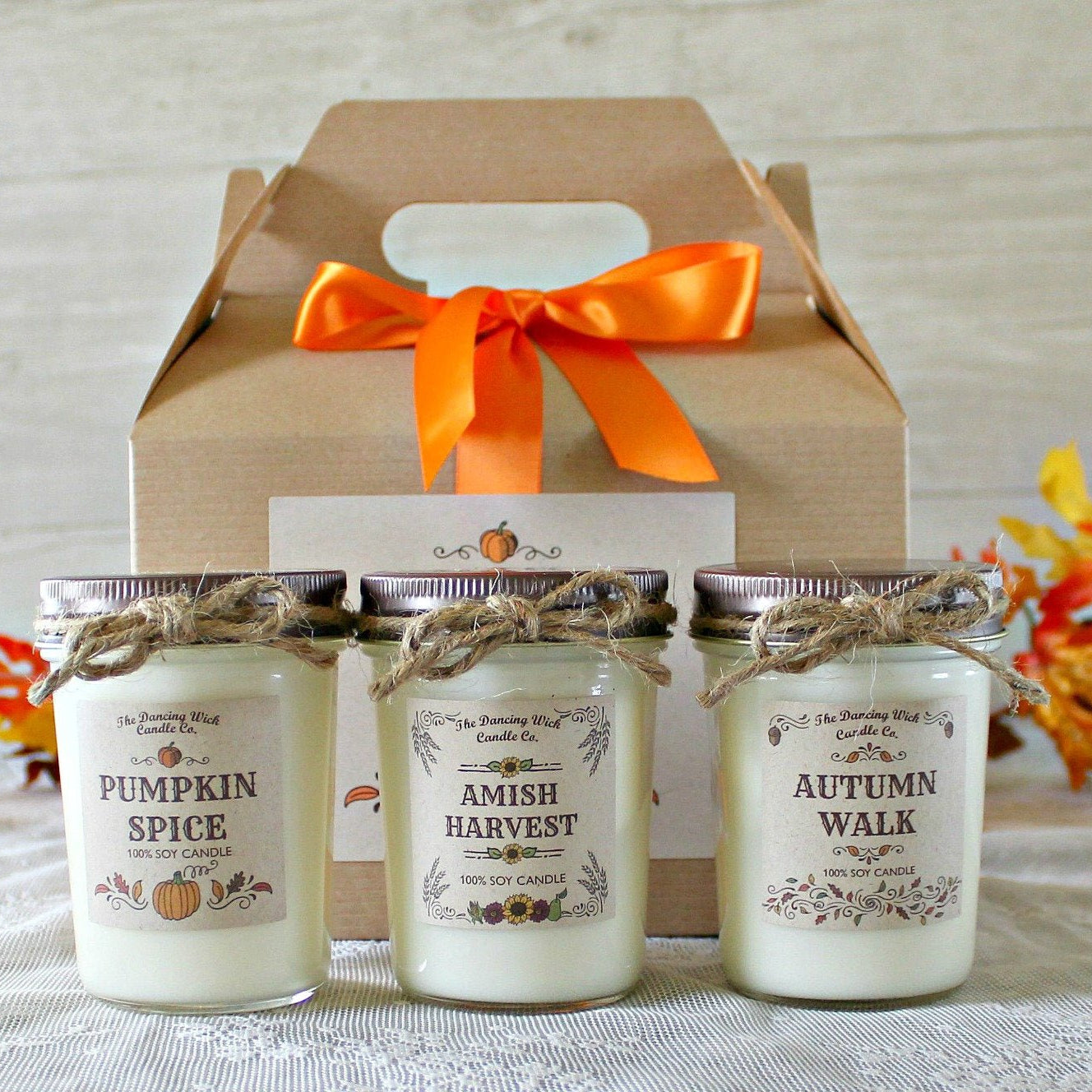 Fall Candle Collection - Set of 3 - The Dancing Wick