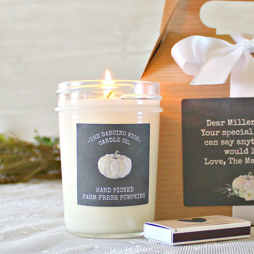 Fall White Pumpkin Gift Box - The Dancing Wick