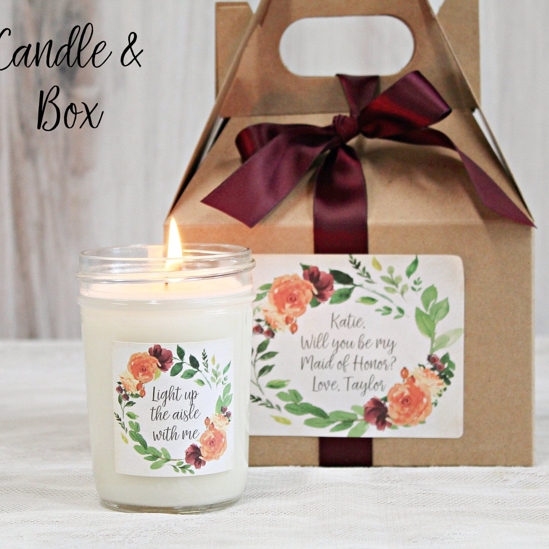 Fall Will You Be My Bridesmaid Box - The Dancing Wick
