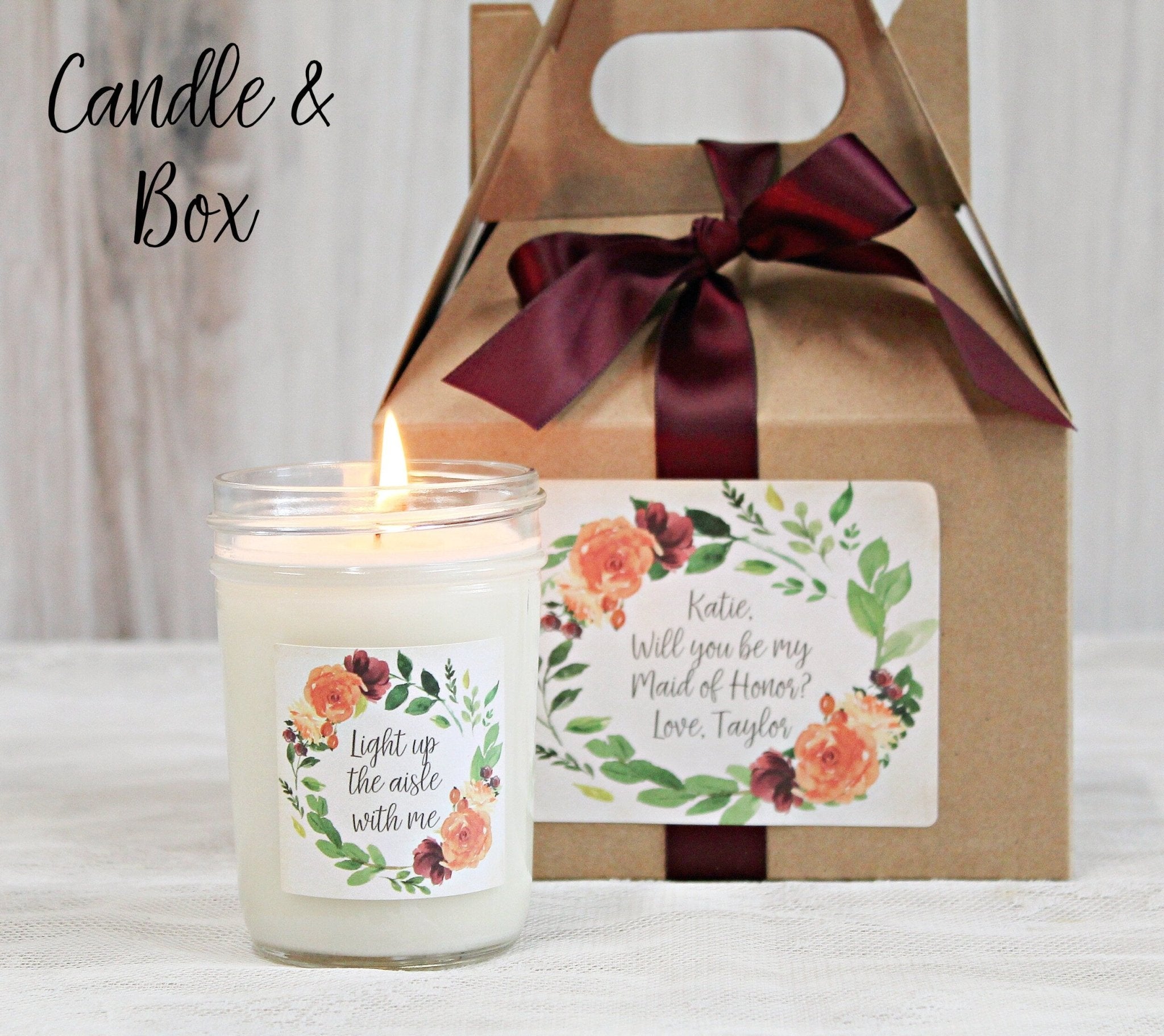 Fall Will You Be My Bridesmaid Box - The Dancing Wick