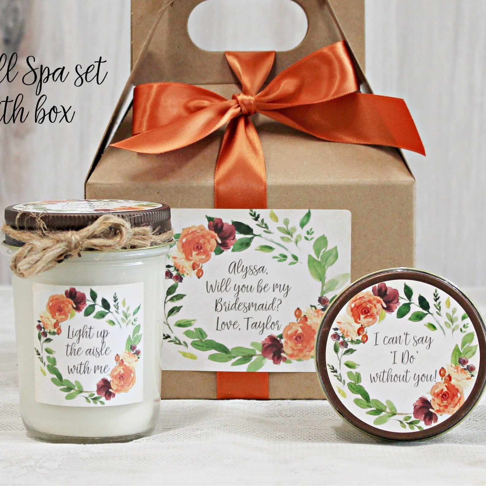 Fall Will You Be My Bridesmaid Box - The Dancing Wick