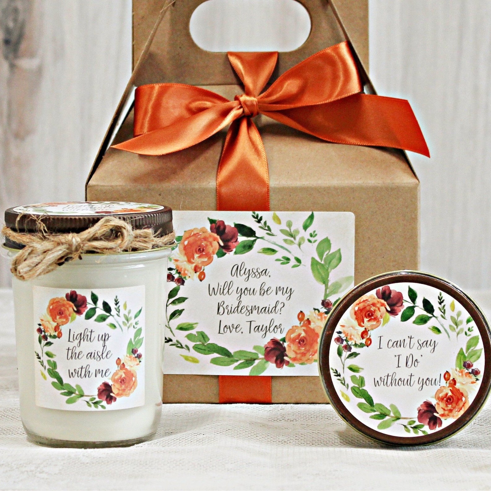 Fall Will You Be My Bridesmaid Box - The Dancing Wick