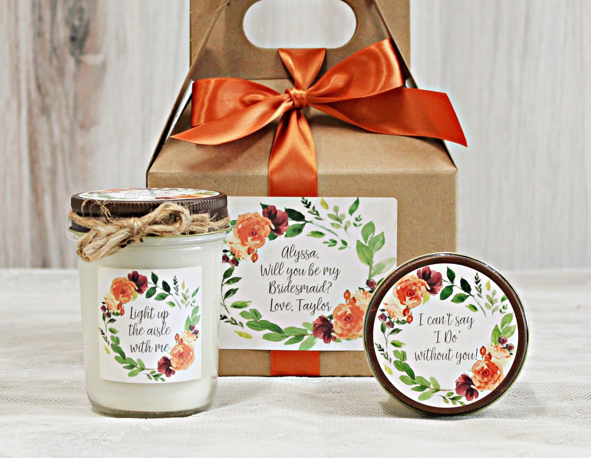 Fall Will You Be My Bridesmaid Box - The Dancing Wick