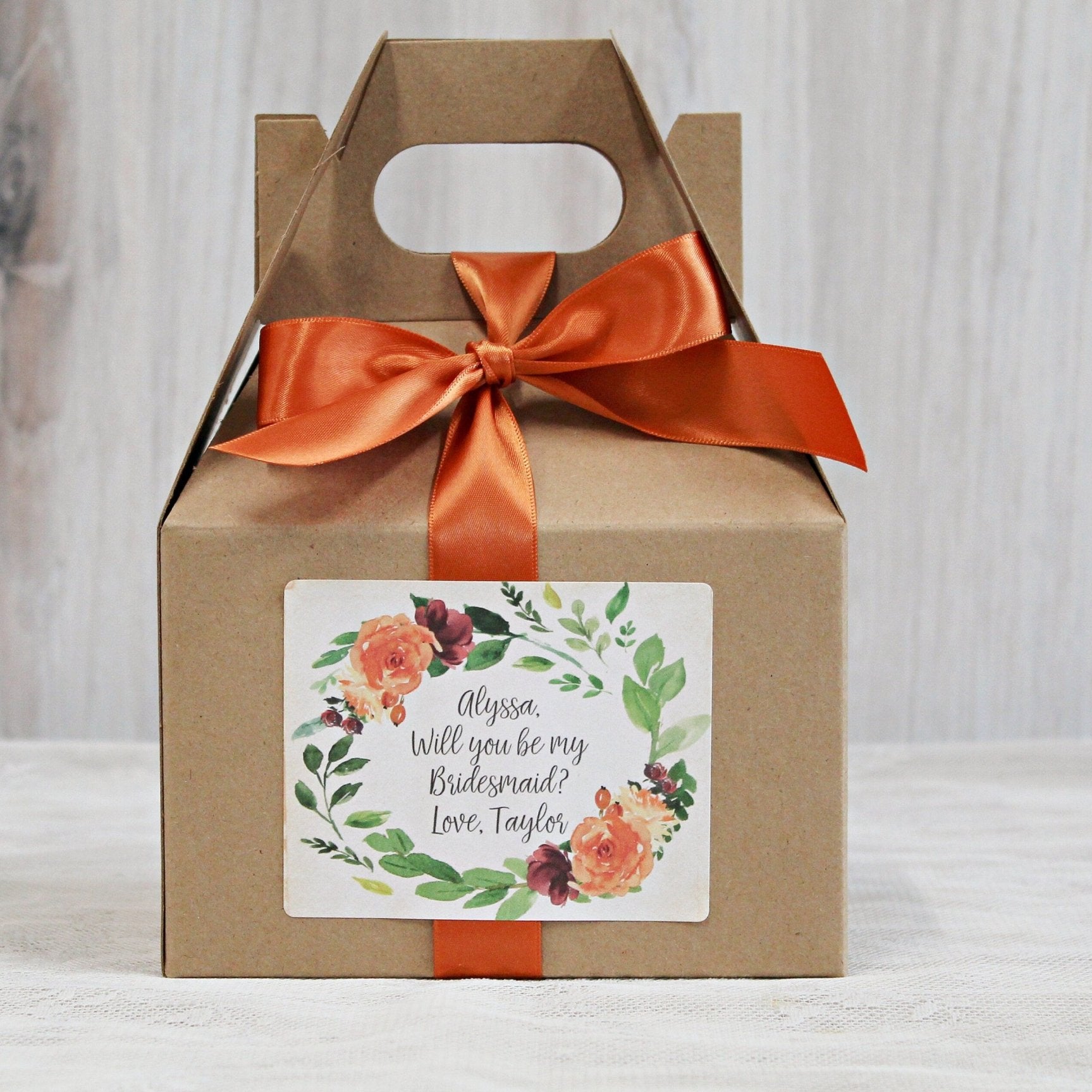 Fall Will You Be My Bridesmaid Box - The Dancing Wick