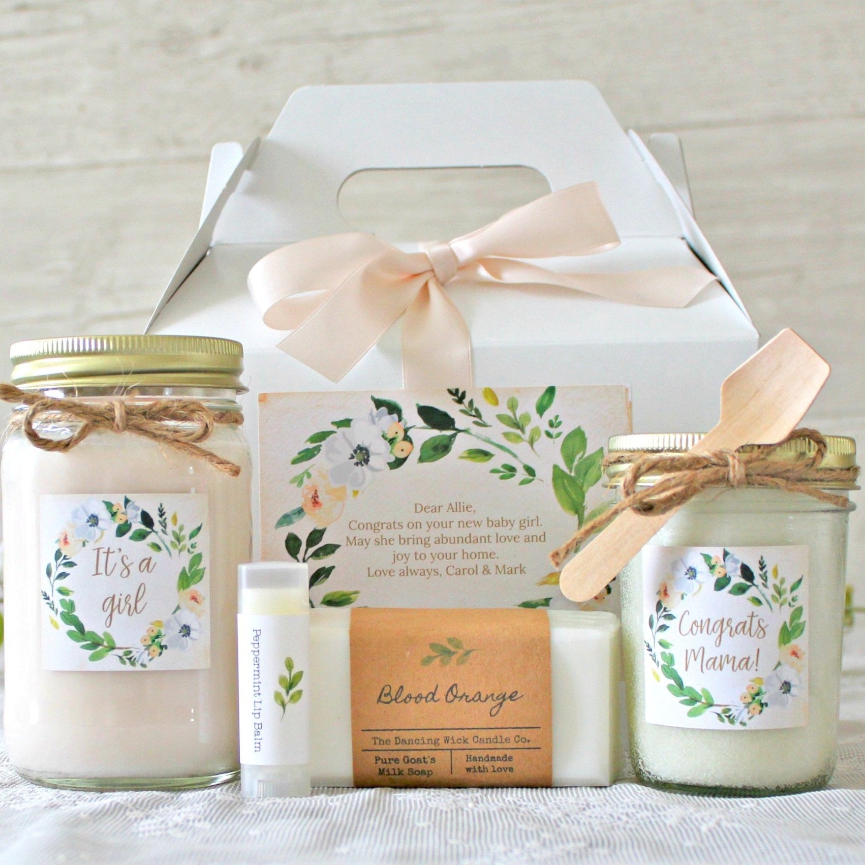 Gift for New Mom - Pregnancy Spa Gift Set - The Dancing Wick