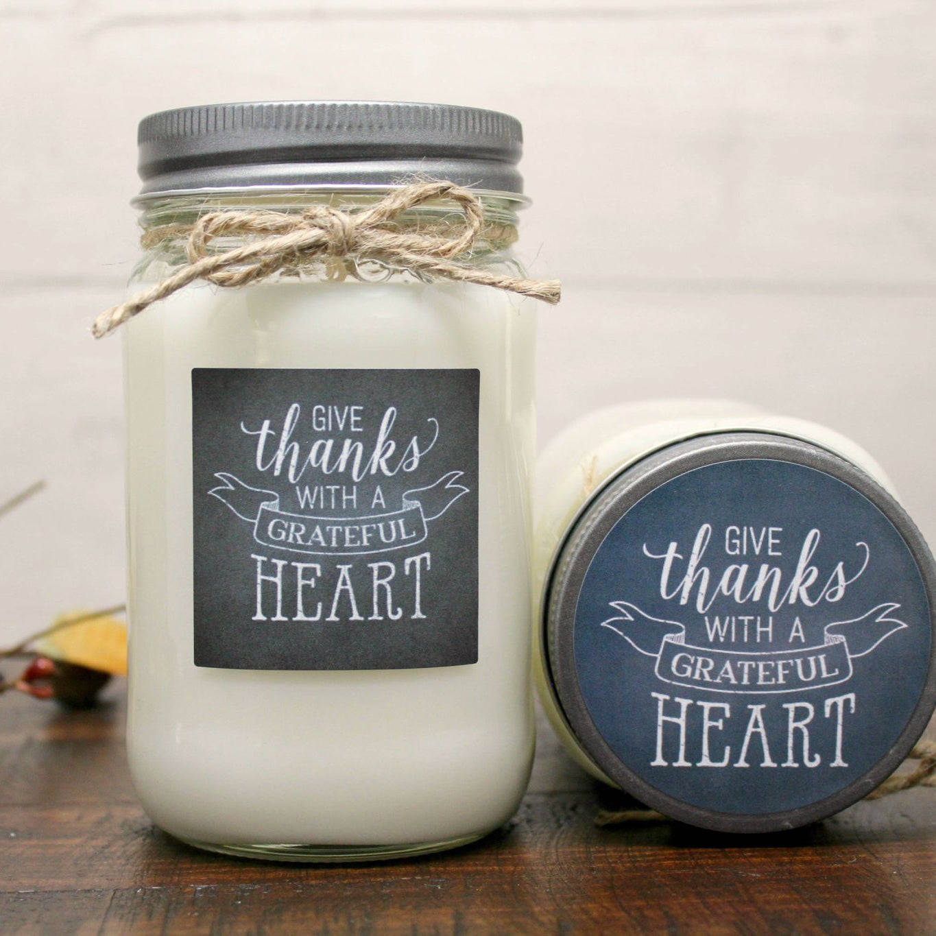 Give Thanks with a Grateful Heart Candle - The Dancing Wick