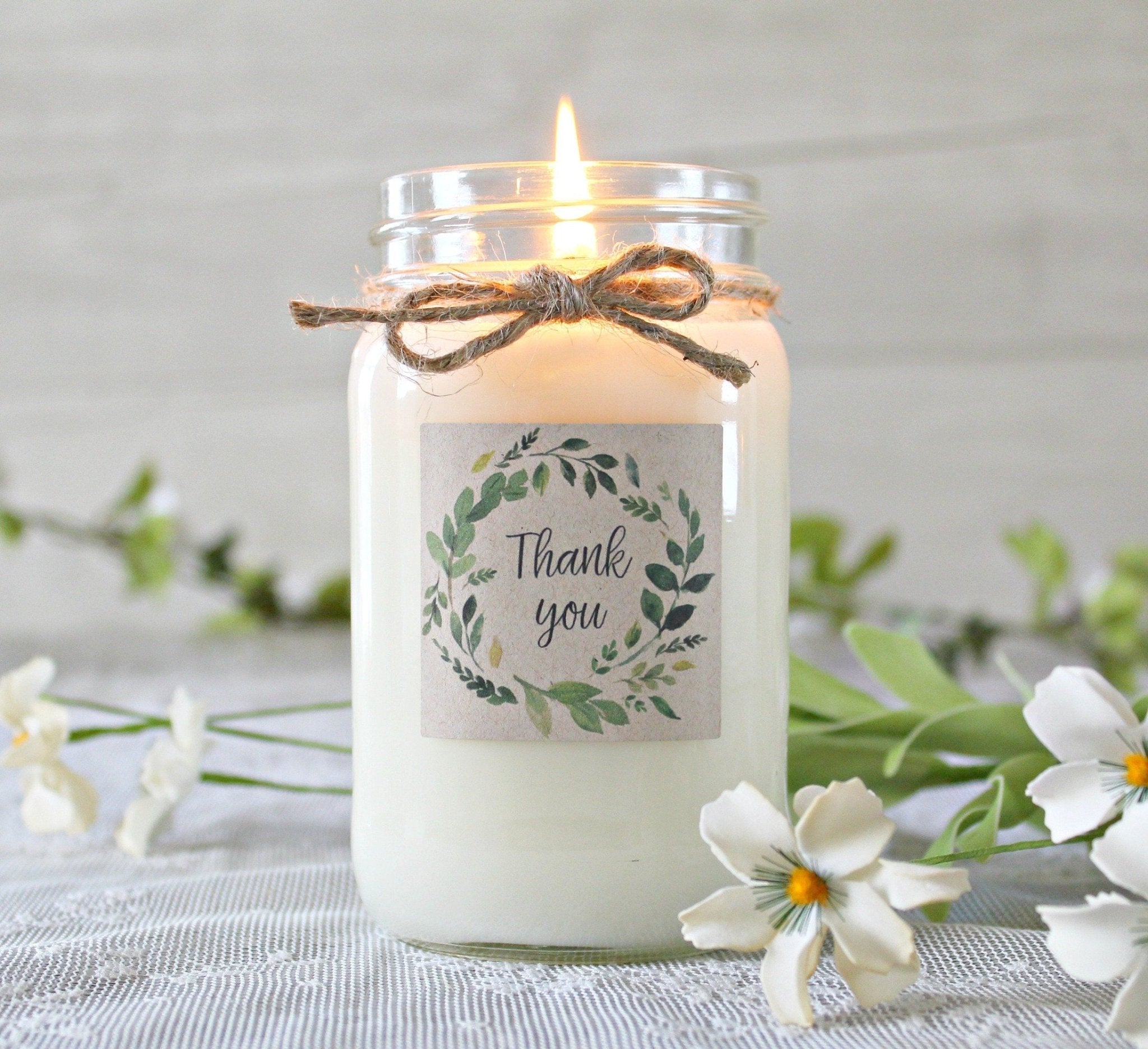 Greenery Thank you gift box - The Dancing Wick