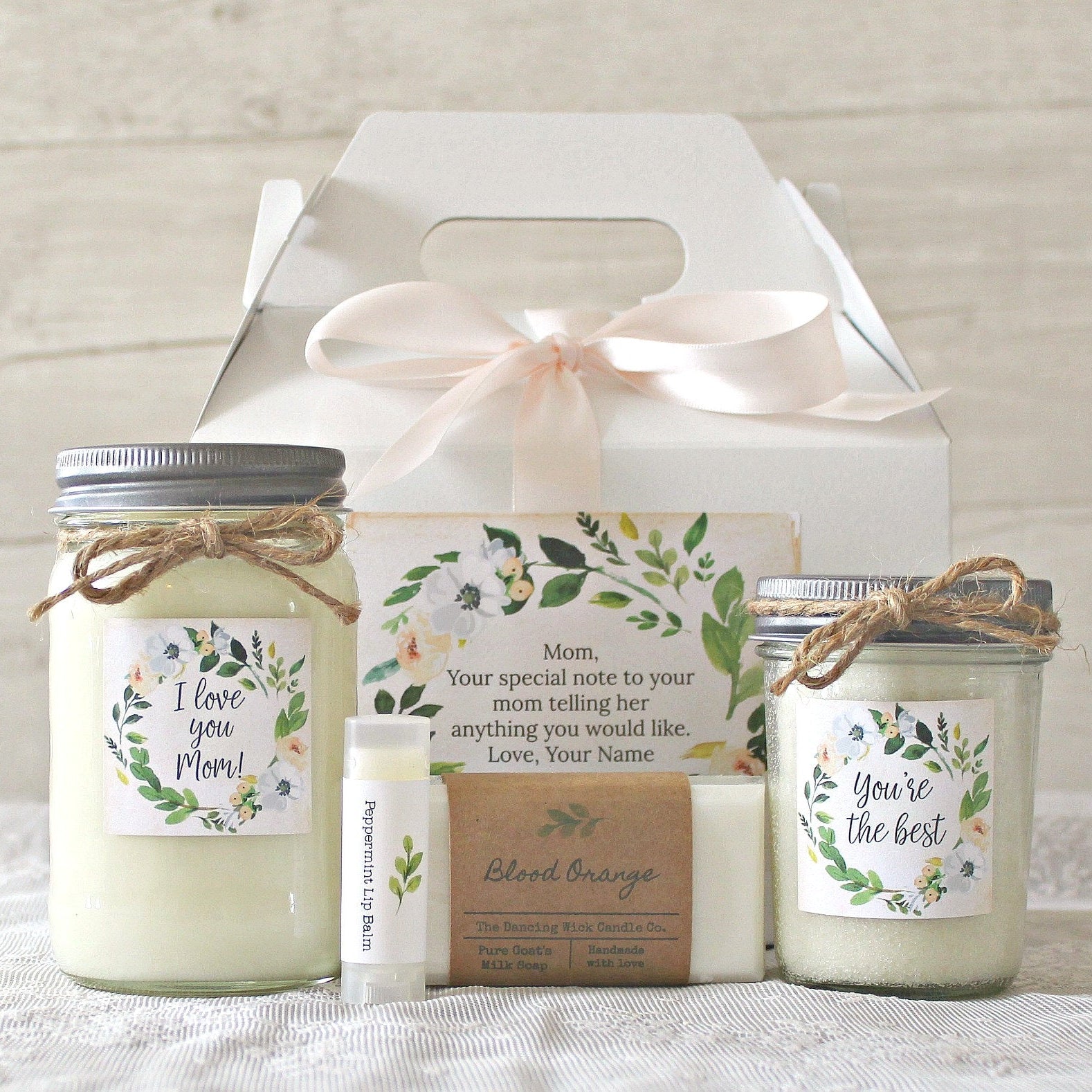 I love you Mom Spa Gift Box - The Dancing Wick