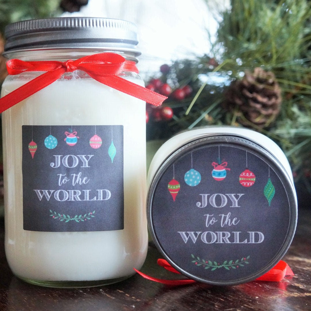 Joy to the World Christmas Candle - The Dancing Wick