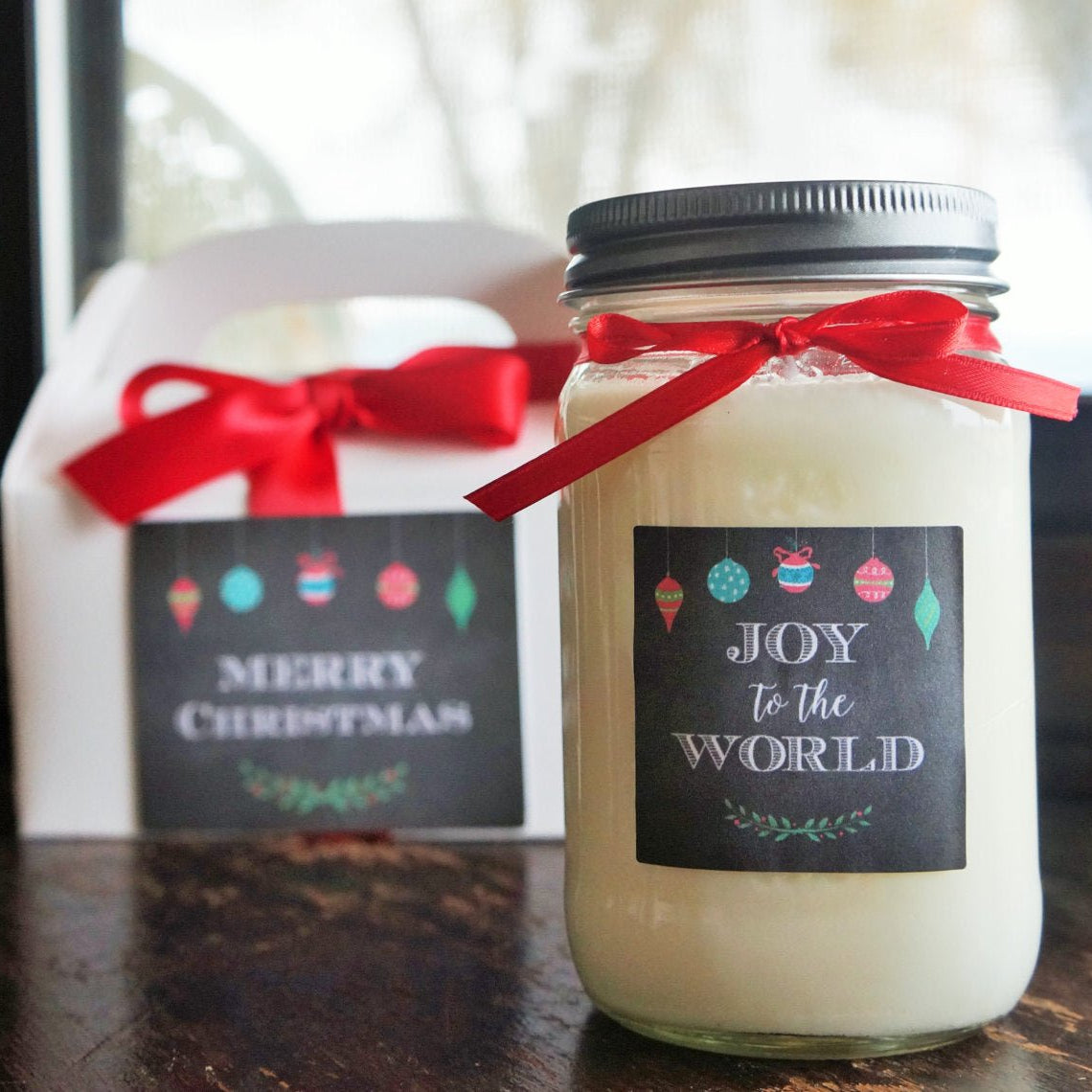 Joy to the World Christmas Candle - The Dancing Wick