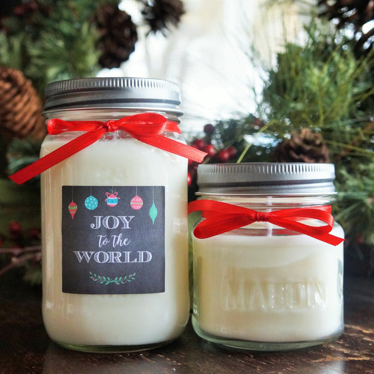Joy to the World Christmas Candle - The Dancing Wick