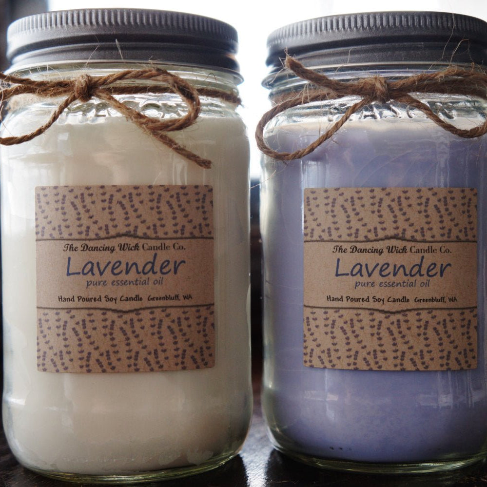 Lavender Pure Essential Oil Soy Candle - The Dancing Wick