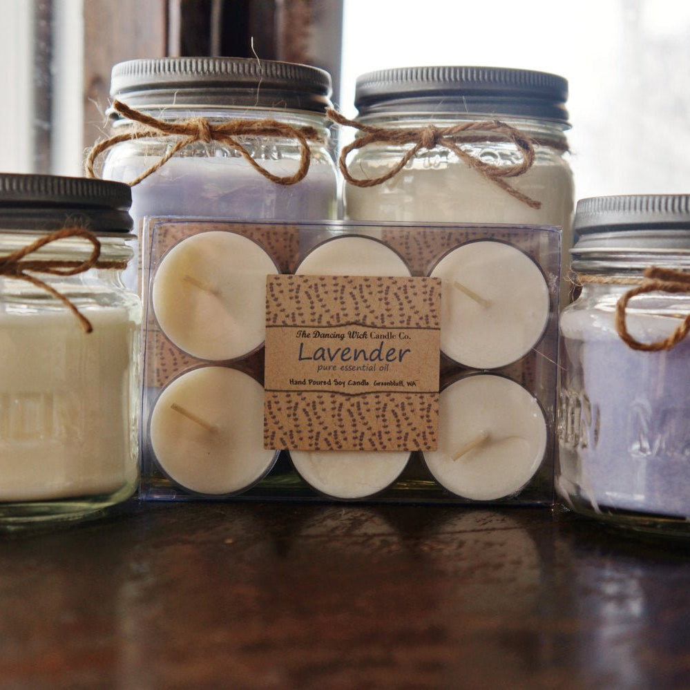 Lavender Pure Essential Oil Soy Candle - The Dancing Wick