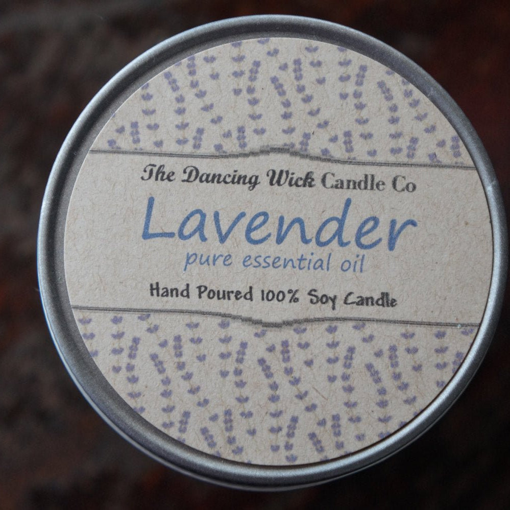 Lavender Pure Essential Oil Soy Candle - The Dancing Wick