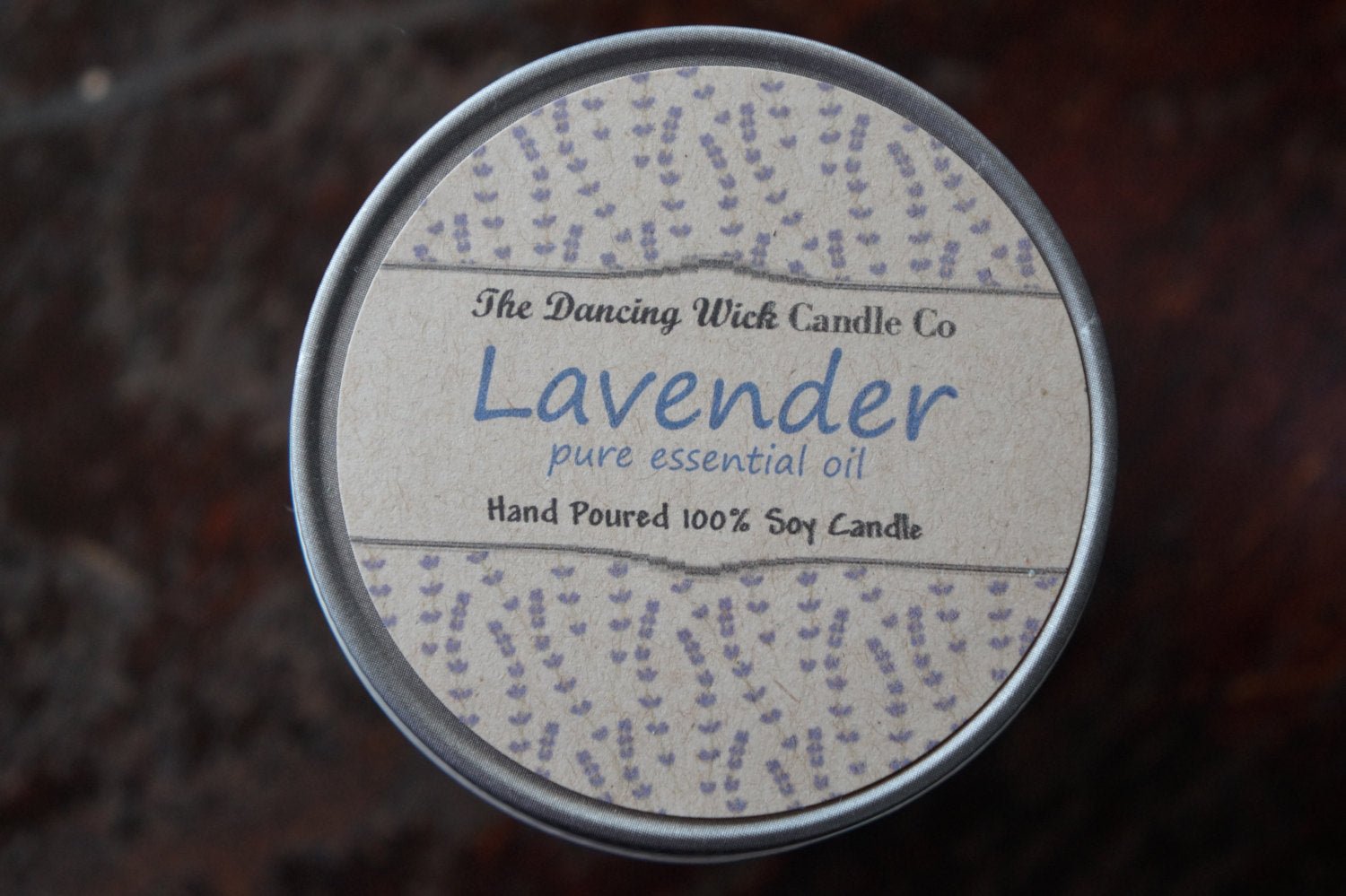 Lavender Pure Essential Oil Soy Candle - The Dancing Wick