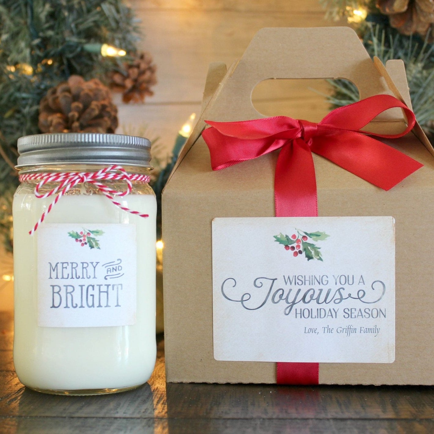 Merry & Bright Christmas Candle - The Dancing Wick