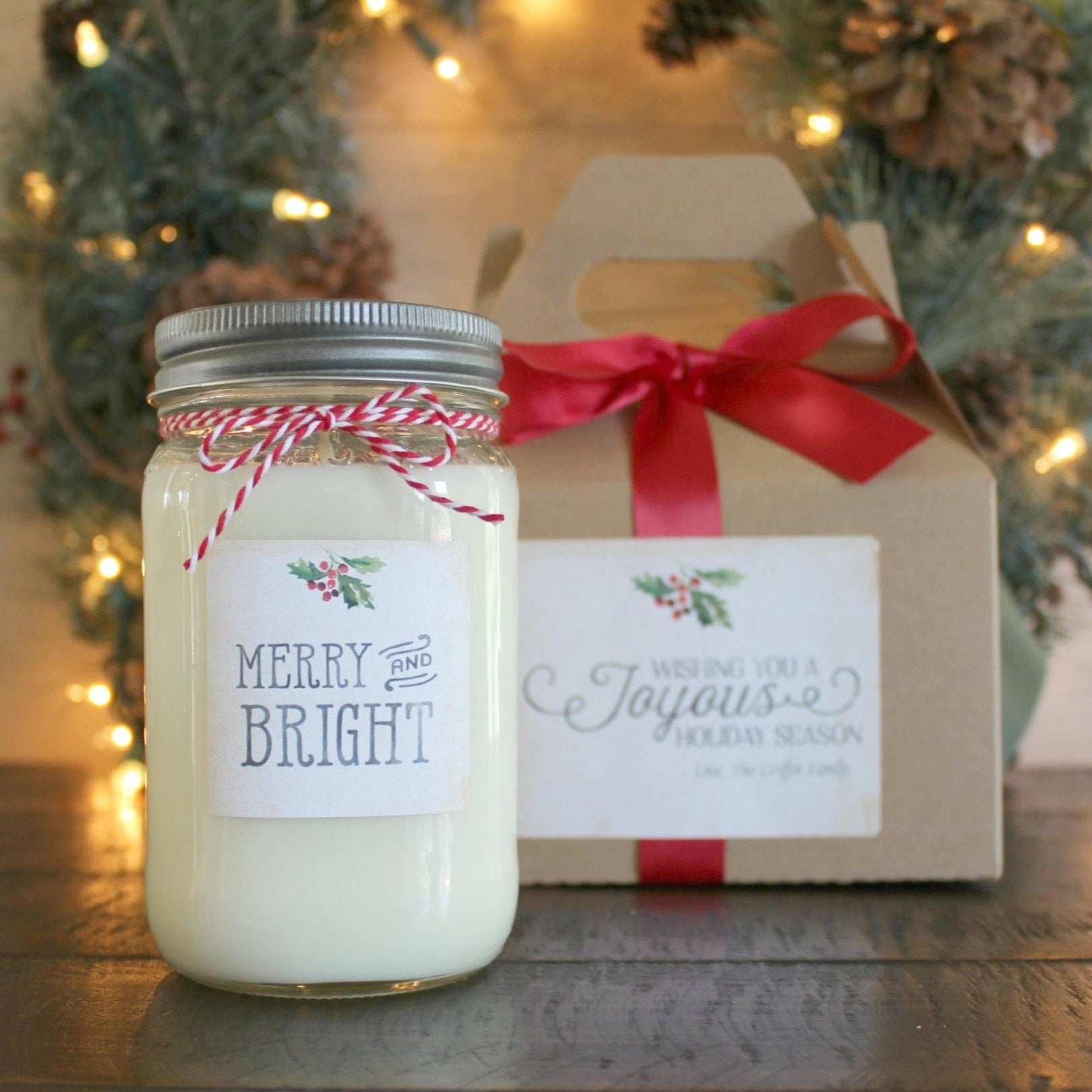 Merry & Bright Christmas Candle - The Dancing Wick