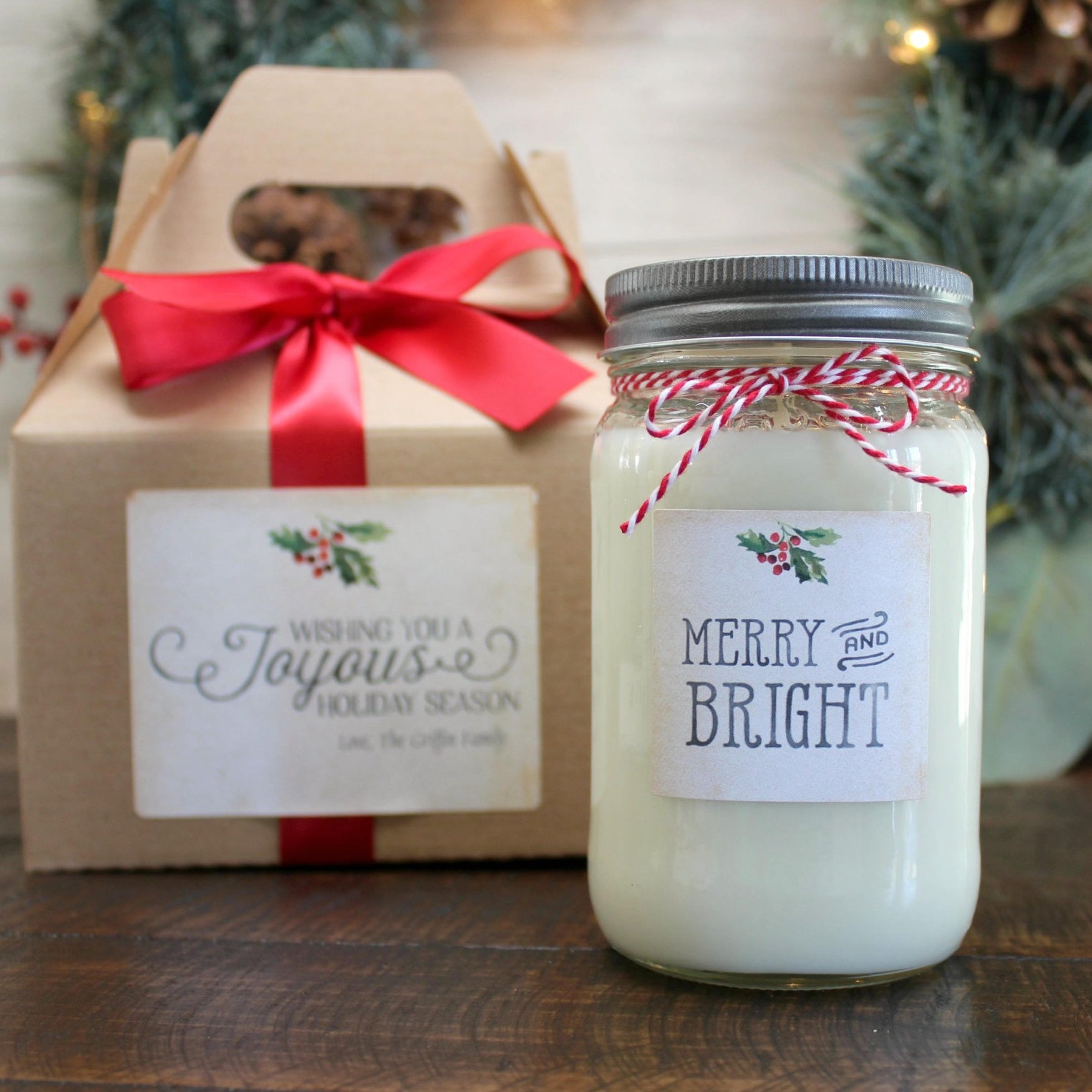 Merry & Bright Christmas Candle - The Dancing Wick