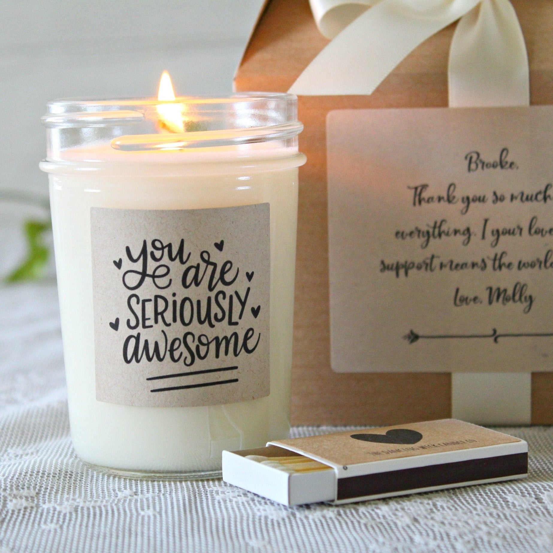 Thank You "Awesome" Gift Box - The Dancing Wick