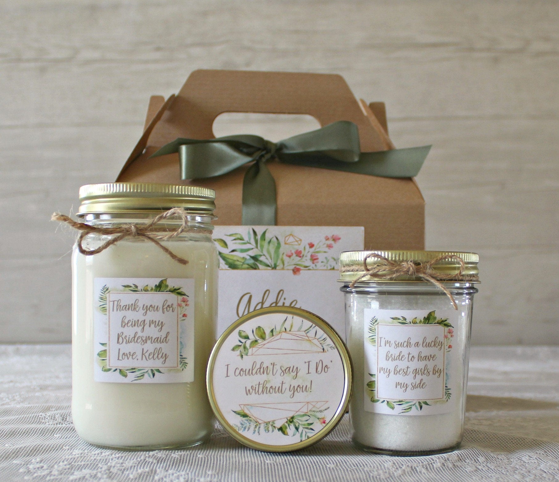 Thank you for being my Bridesmaid Spa Gift Box - The Dancing Wick