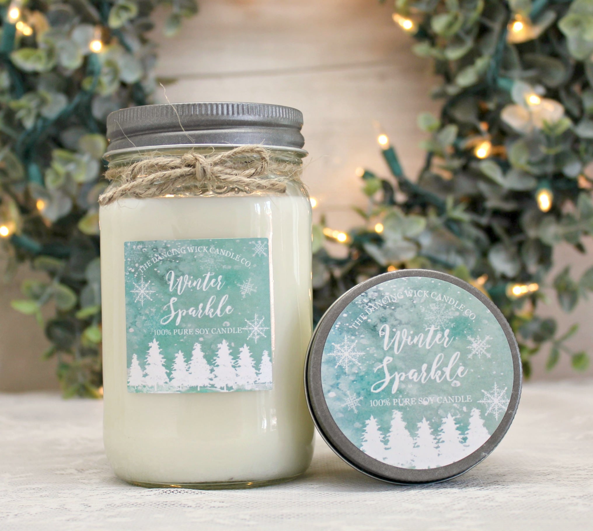Winter Sparkle Soy Candle - The Dancing Wick