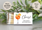 Adult "Cheers" Birthday Party Match Box - Set of 10 - The Dancing Wick