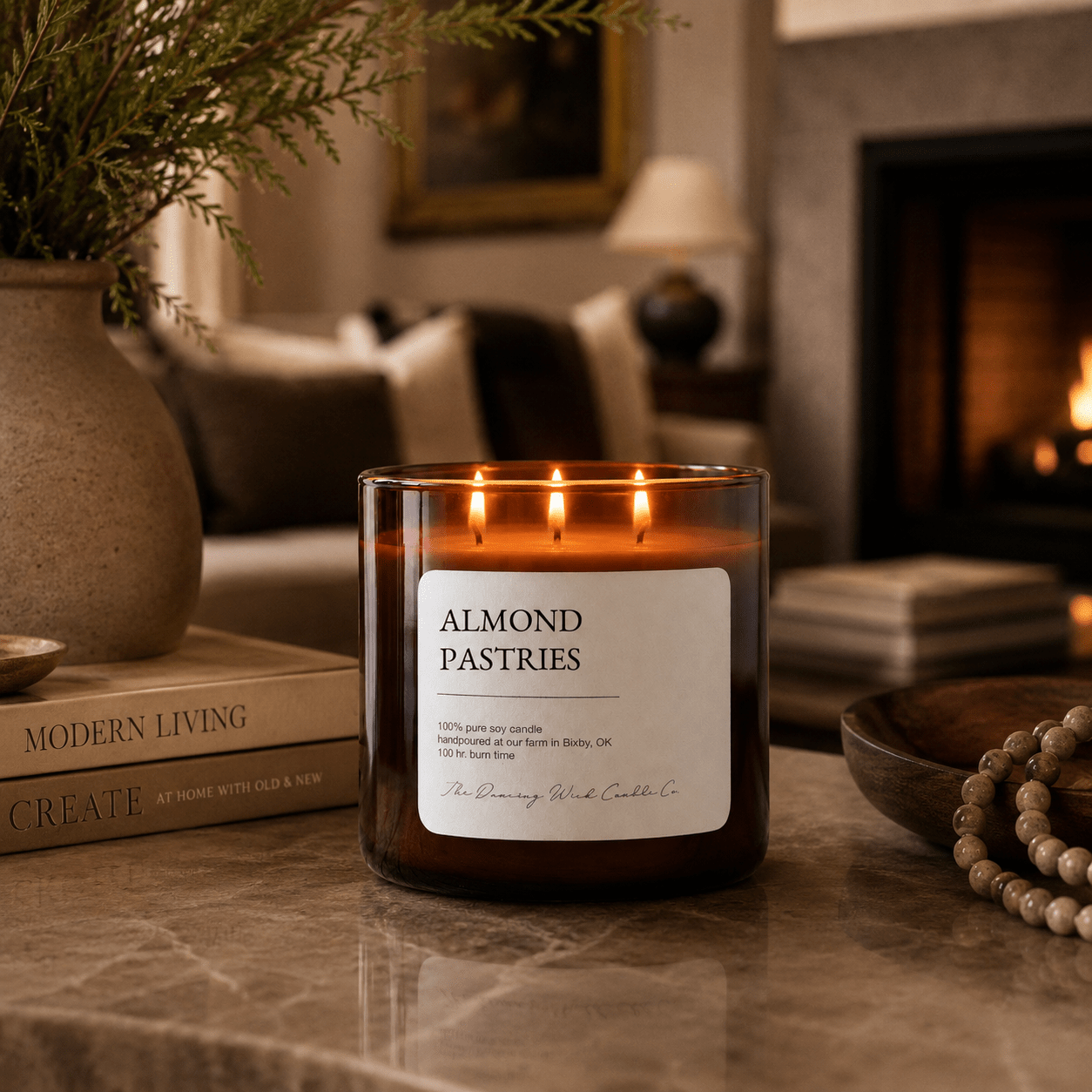 Almond Pastries - 3 Wick Everyday Tumbler Candle - The Dancing Wick