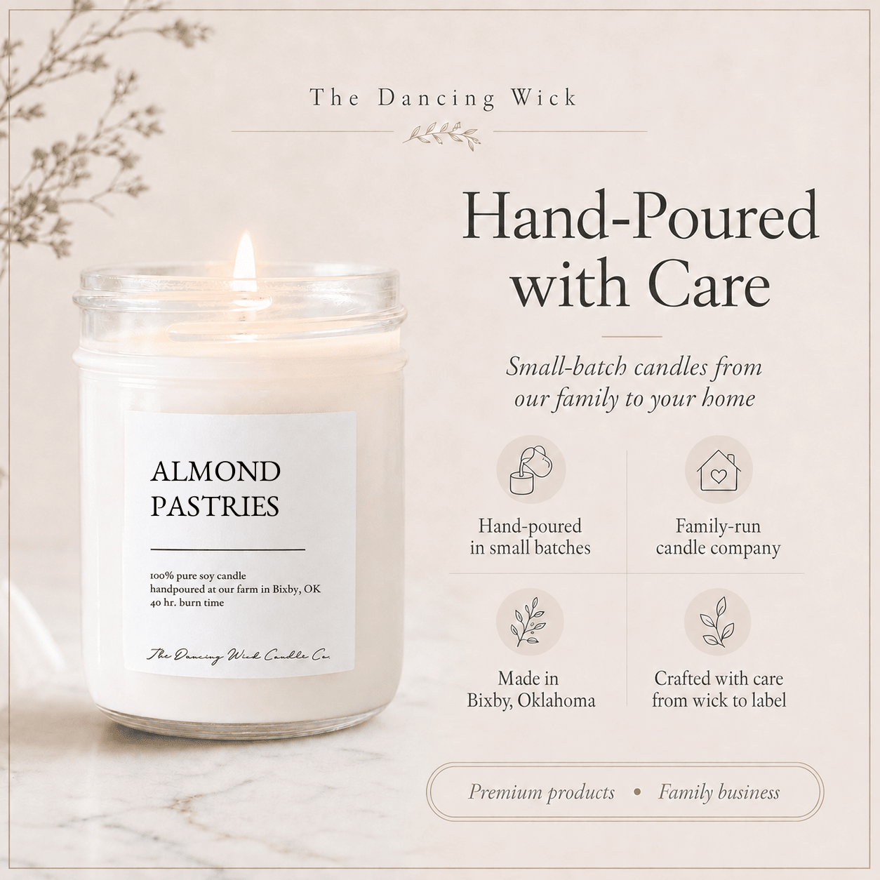Almond Pastries - TDW Signature Candle - The Dancing Wick