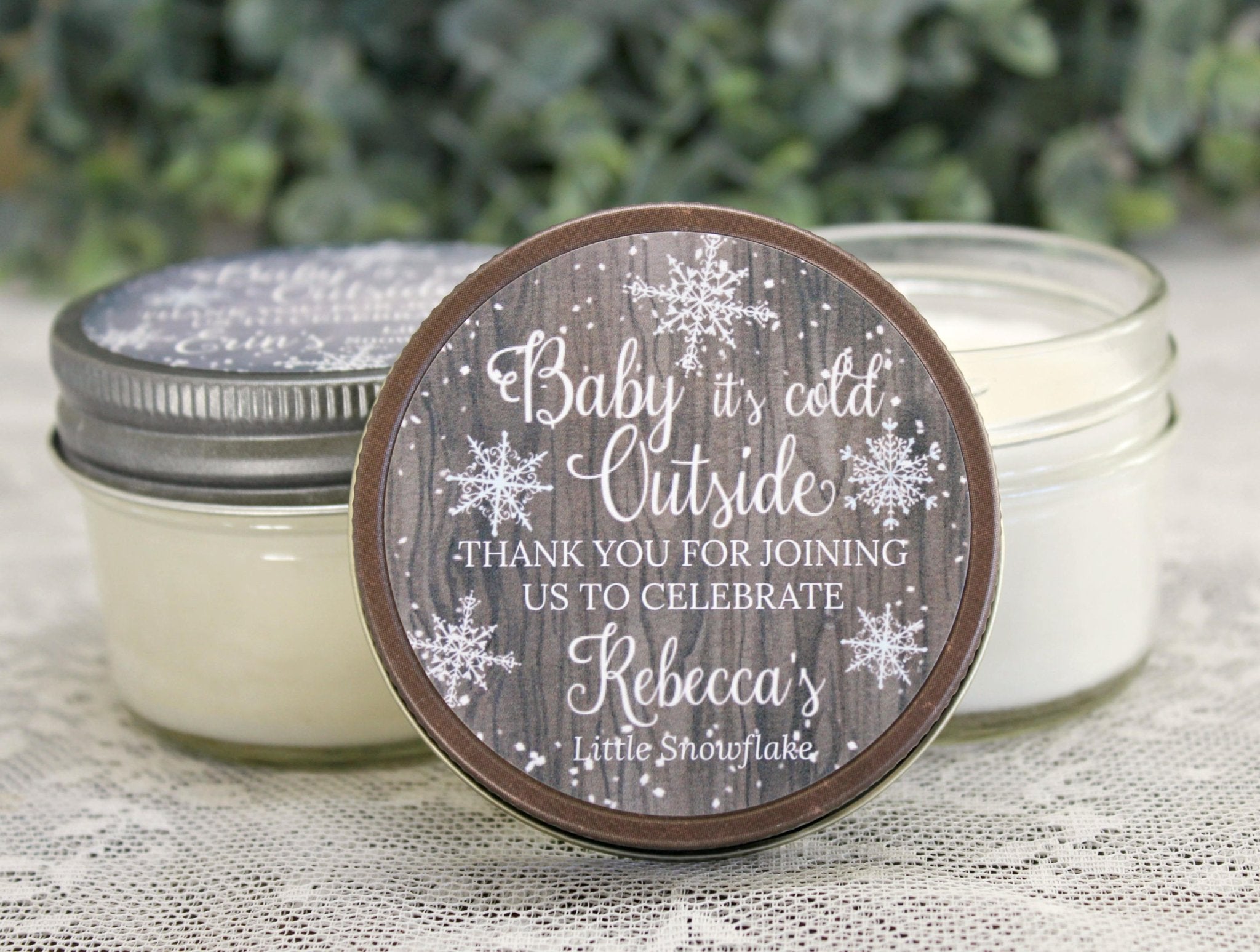 Baby It's Cold Outside Snowflake Favor - The Dancing Wick