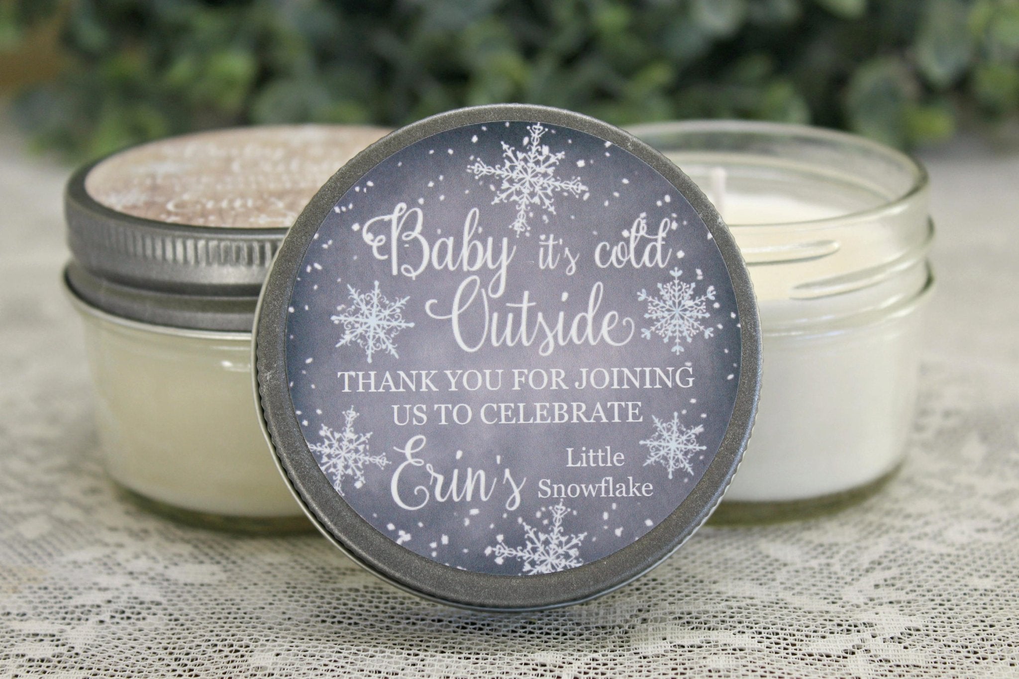 Baby It's Cold Outside Snowflake Favor - The Dancing Wick