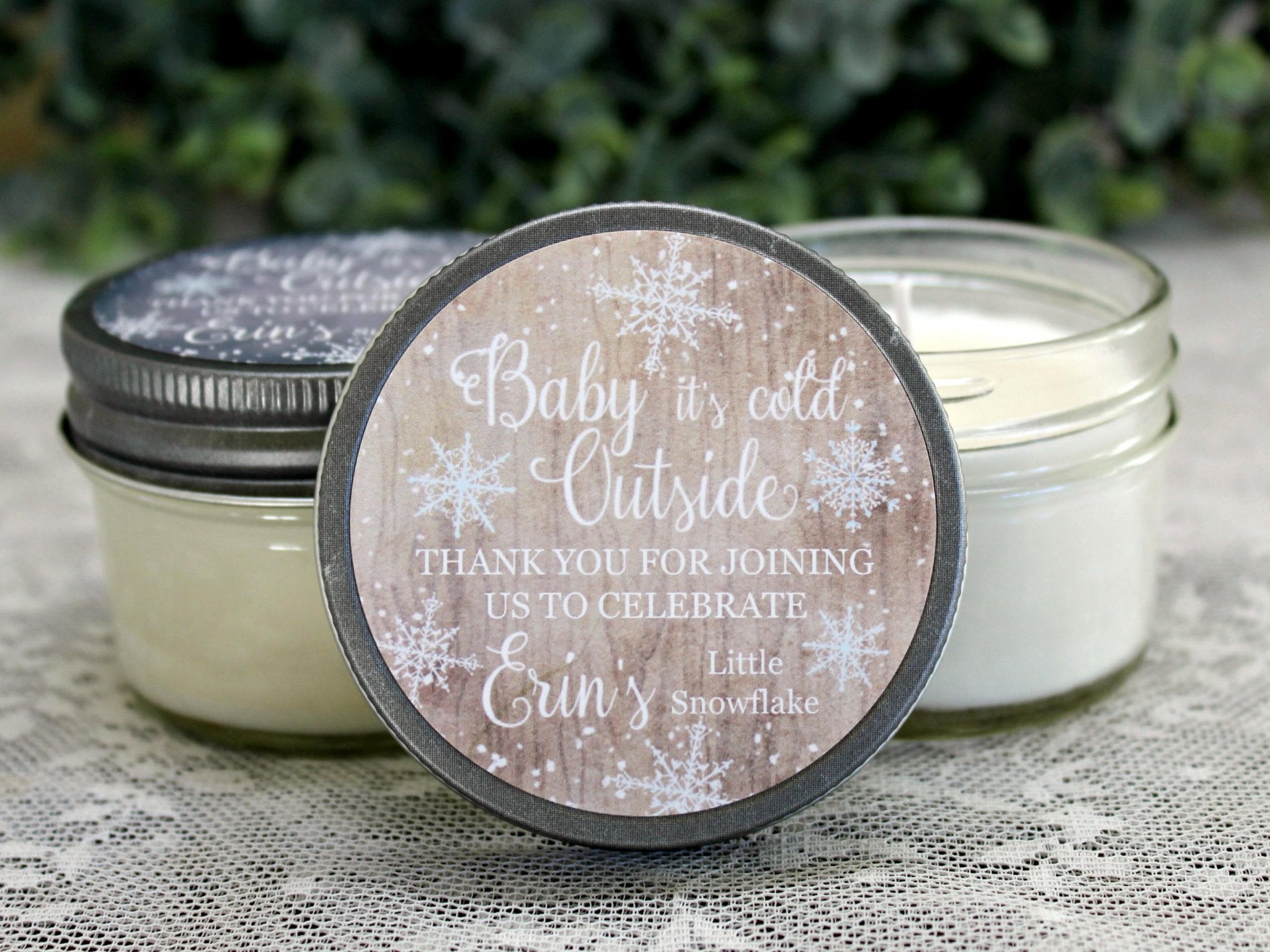 Baby It's Cold Outside Snowflake Favor - The Dancing Wick