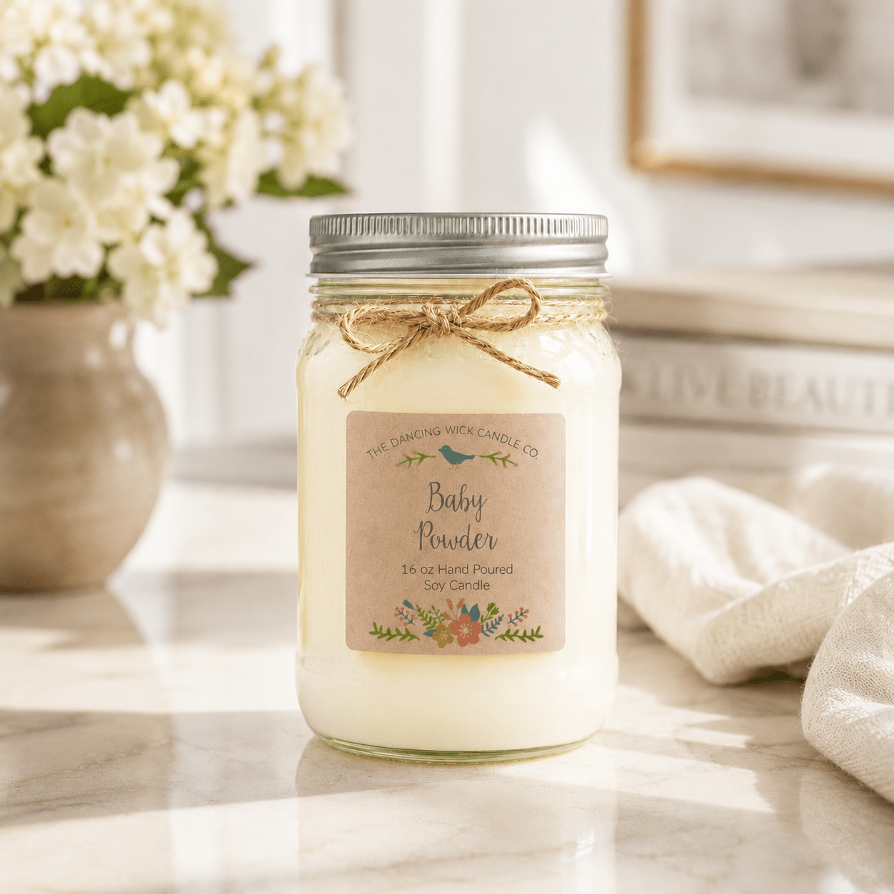 Baby Powder - Spring TDW Candle - The Dancing Wick