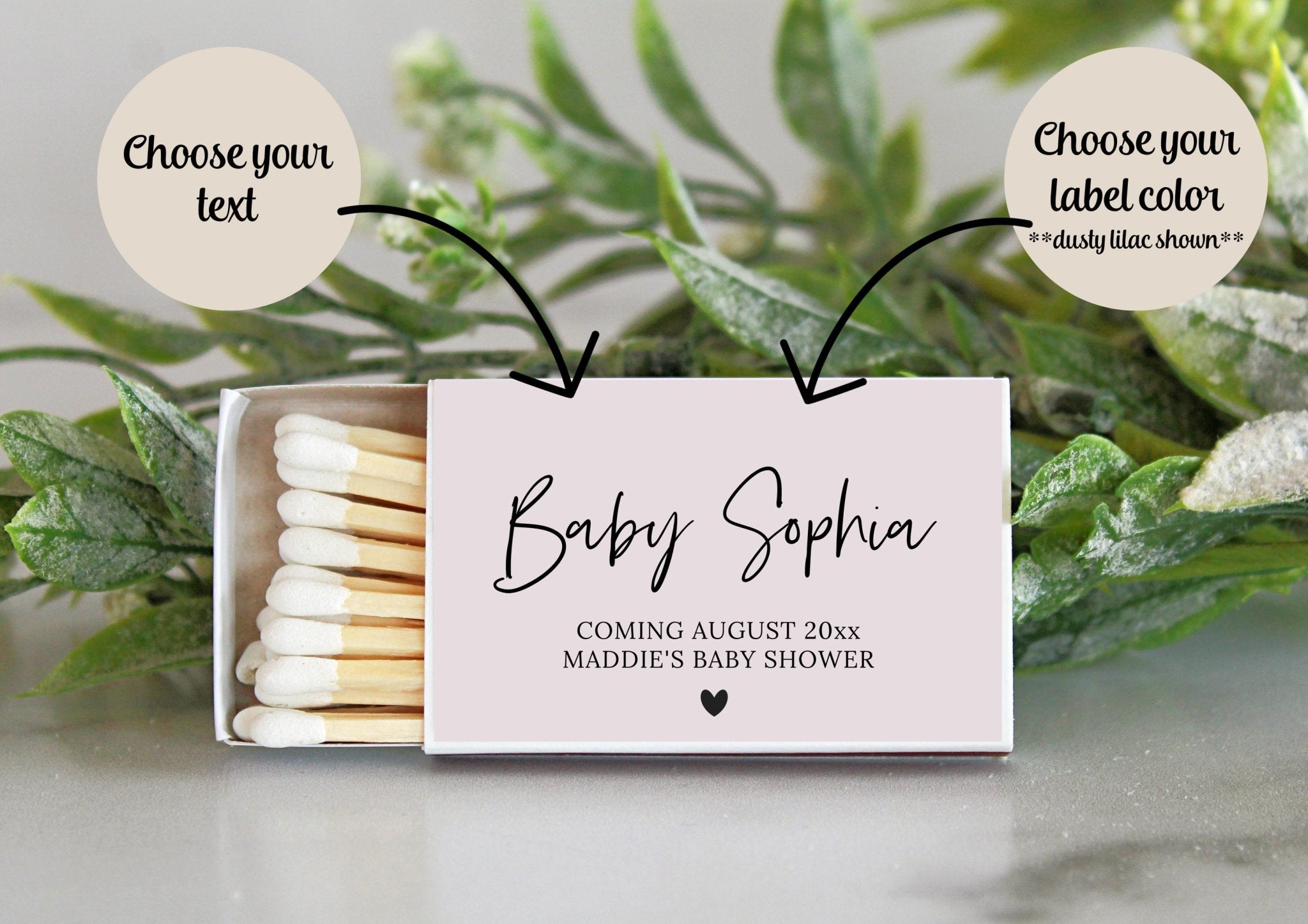 Baby Shower Matches - Set of 10 - The Dancing Wick