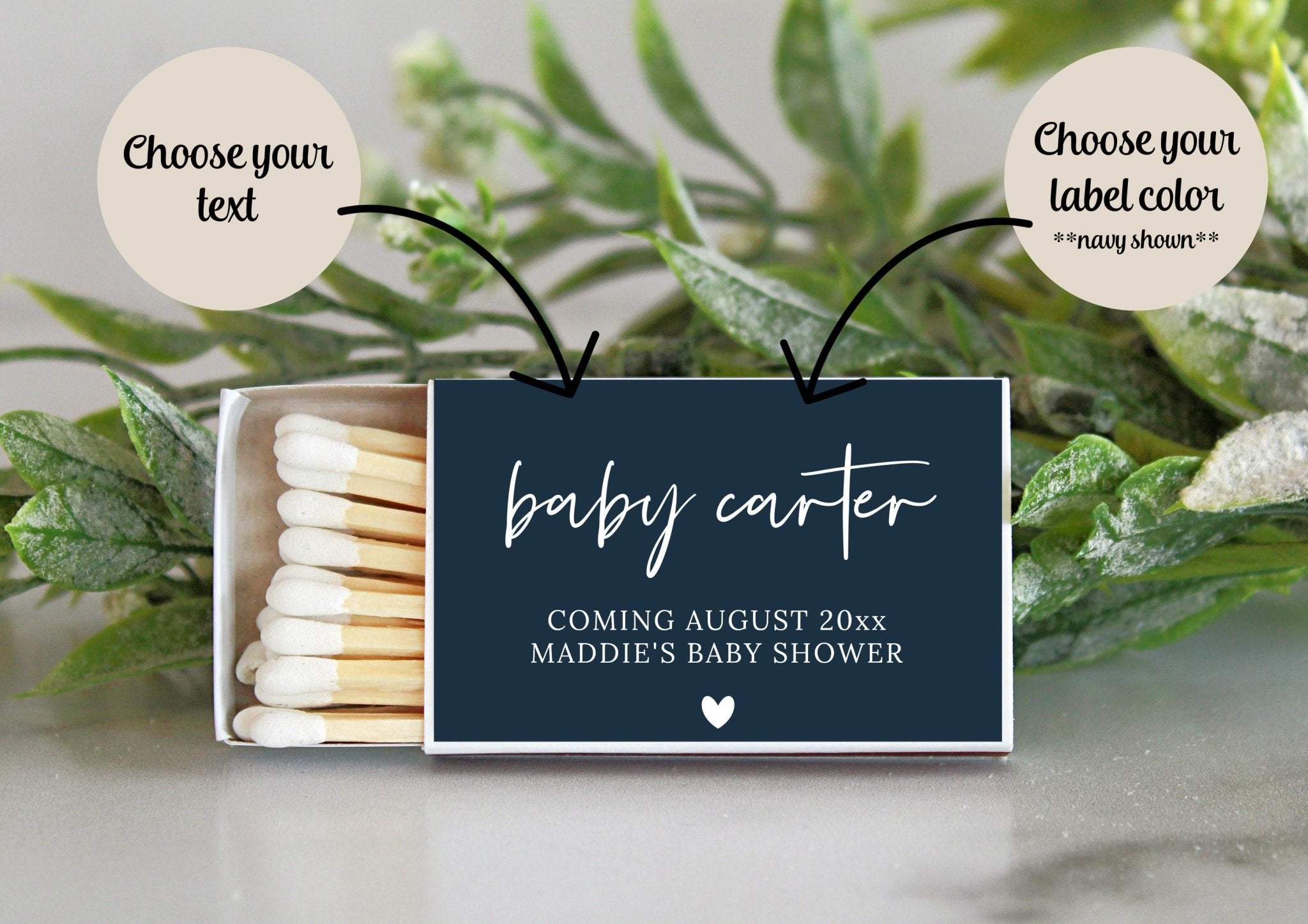 Baby Shower Matches - Set of 10 - The Dancing Wick